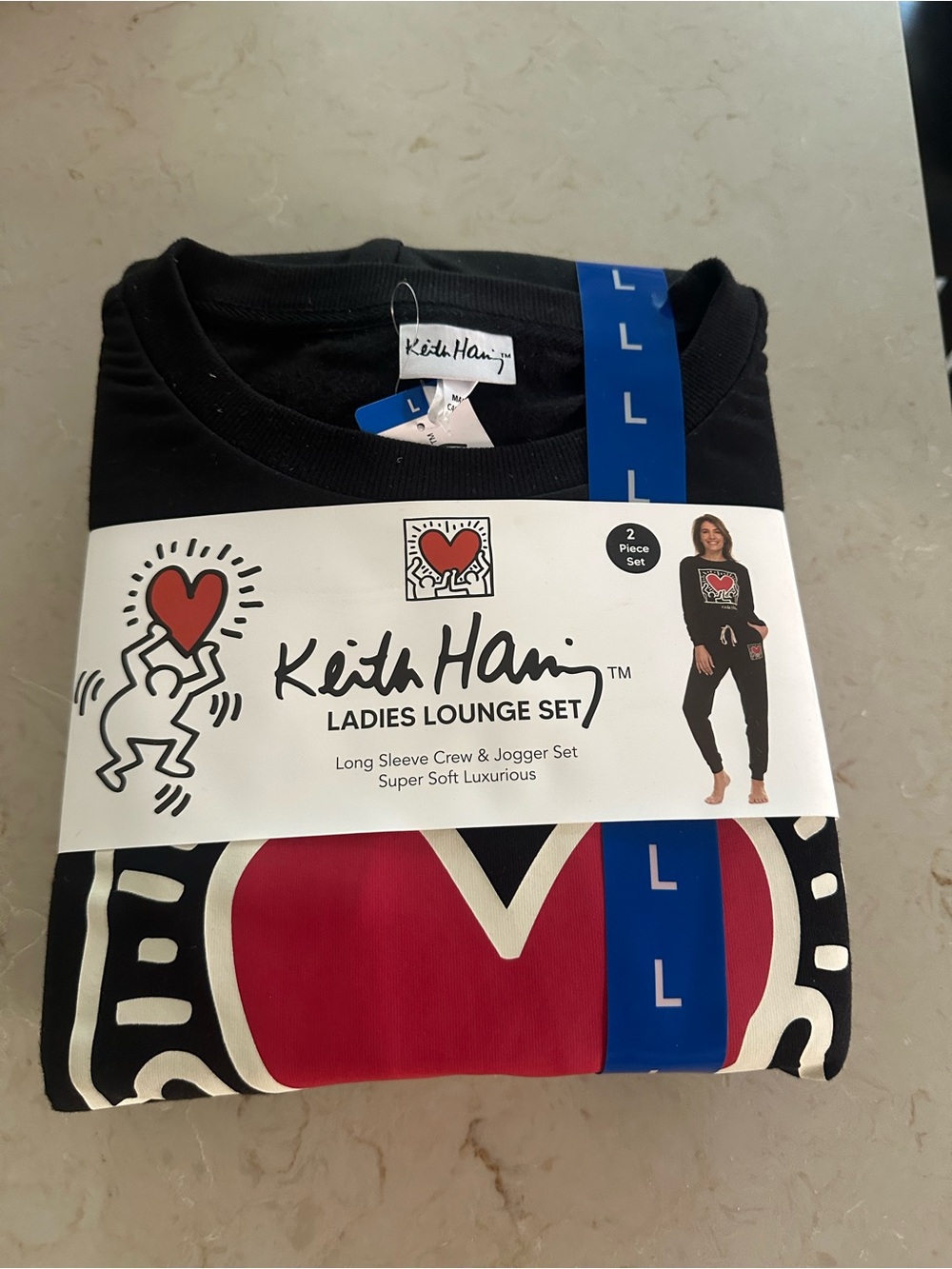Keith Haring Ladies Black & Red Lounge Jogger Set